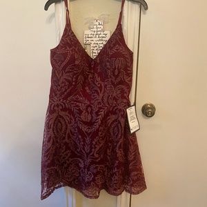 Maroon/Red Formal Mini Dress